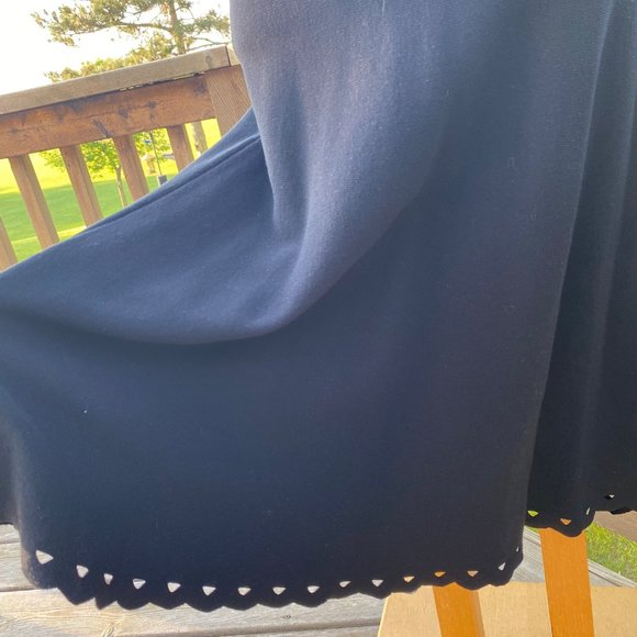 Ann Taylor Dress Black Knit Sleeveless Scoop Neck Size M Scalloped Hem NWT $129 - Picture 9 of 12